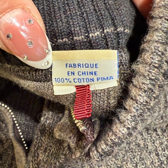 Tommy Bahama Charcoal Zip-Up Sweater - Picture 8 of 12